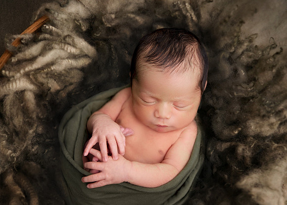 Newborn photography digital background prop. wicker basket with