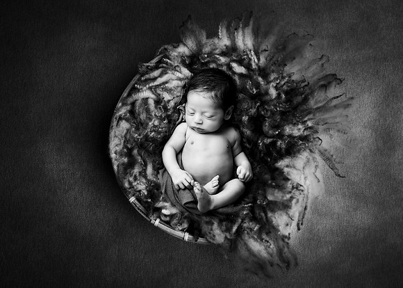 Newborn photography digital background prop. wicker basket with
