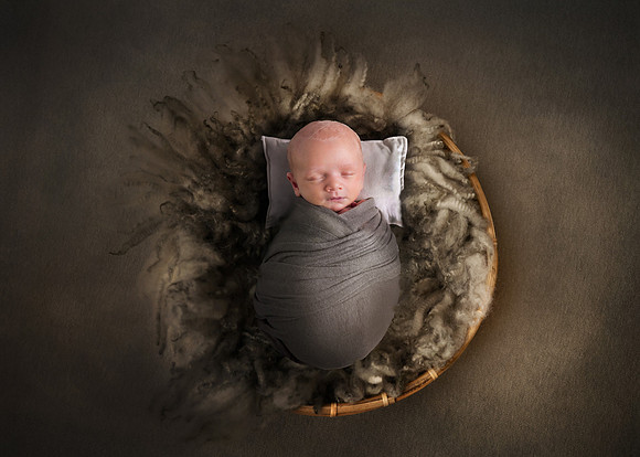 Newborn photography digital background prop. wicker basket with