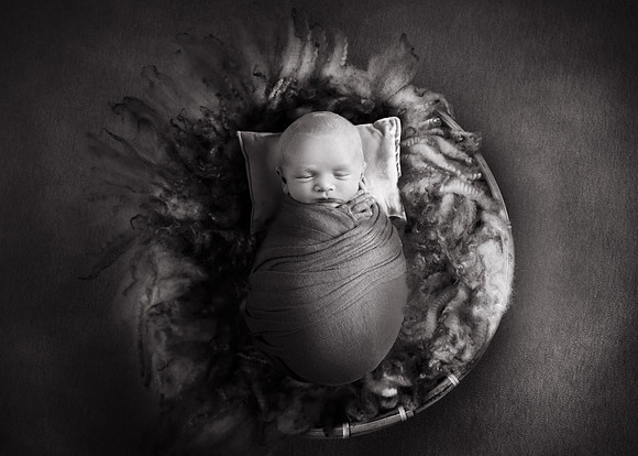 Newborn photography digital background prop. wicker basket with